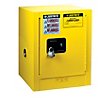 Justrite 4-Gallon Sure-Grip EX Self-Closing Countertop Cabinet - Yellow